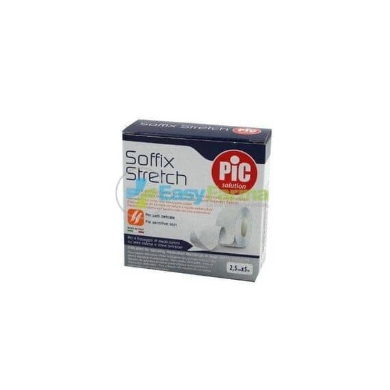 Pic Soffix Stretch Cerotto su Rocchetto in Tessuto Non Tessuto Estendibile Pelli Delicate 2.5x5m | Acquista Online su Farmaclick