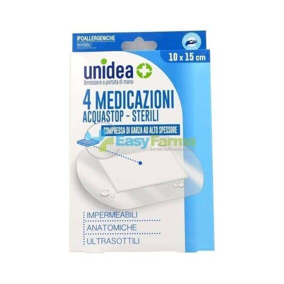 Medicazione Unidea 10 X 15 Cm Sterile Impermeabile 4 Pezzi | Acquista Online su Farmaclick