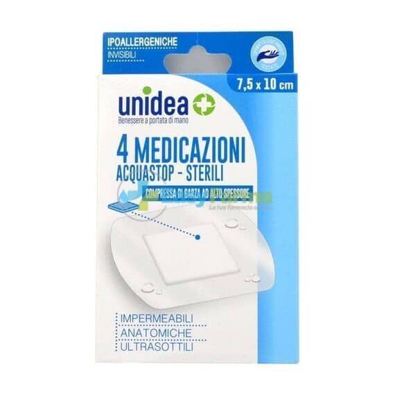 Medicazione Unidea 7,5 X 10 Cm Sterile Impermeabile 4 Pezzi | Acquista Online su Farmaclick