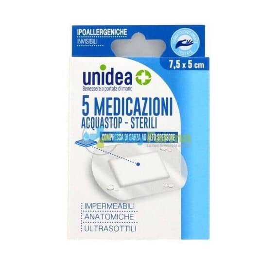 Medicazione Unidea 7,5x 5 Cm Sterile Impermeabile 5 Pezzi | Acquista Online su Farmaclick