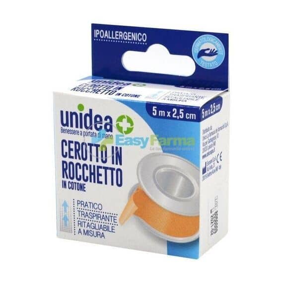 Cerotto in Rocchetto Unidea in Tela 5 M X 2,5 Cm | Acquista Online su Farmaclick