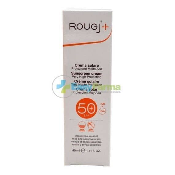 Rougj+ Crema Solare Protezione Molto Alta Spf 50+ Viso e Zone Sensibili 40 Ml | Acquista Online su Farmaclick