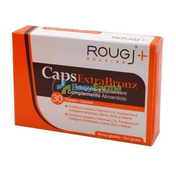 Rougj+ Caps Extra Bronz Integratore Alimentare 30 Capsule | Acquista Online su Farmaclick