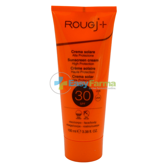Rougj+ Crema Solare Protezione Alta Spf 30 Viso e Corpo 100 Ml | Acquista Online su Farmaclick