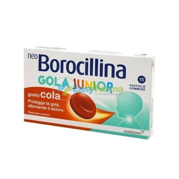 Neo Borocillina Gola Junior 15 Pastiglie Gommose Gusto Cola | Acquista Online su Farmaclick
