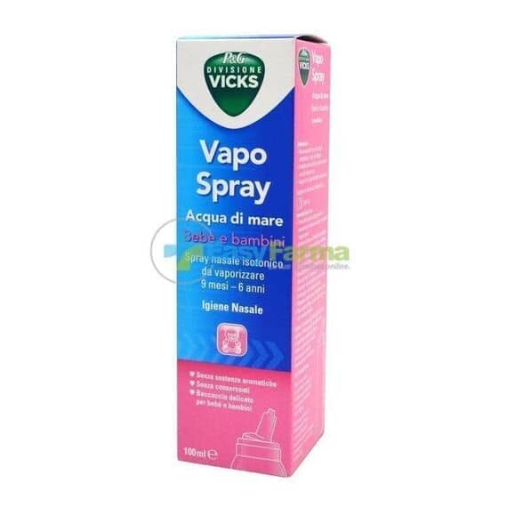 Vicks Vapo Spray Nasale Acqua di Mare Bebã¨ e Bambini 9 Mesi 6 Anni 100 Ml | Acquista Online su Farmaclick