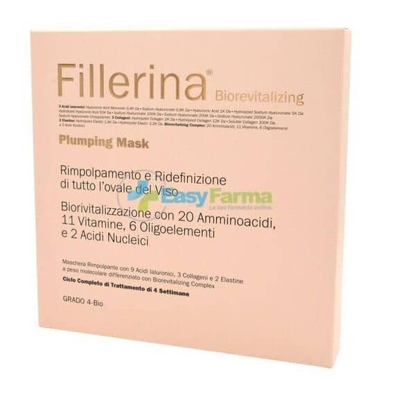 Fillerina Plumping Mask Biorevitalizing Grado 4 Bio 4 Maschere Monouso 100 Ml | Acquista Online su Farmaclick