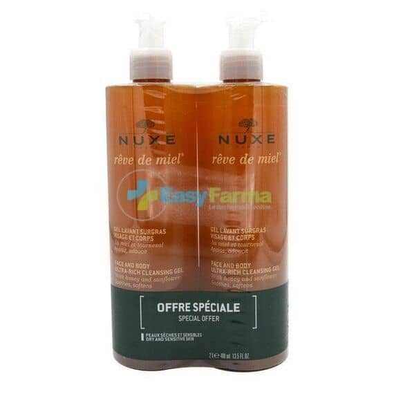 Nuxe Reve De Miel Gel Detergente Surgrassante Viso e Corpo 2x400 Ml Offerta Speciale | Acquista Online su Farmaclick