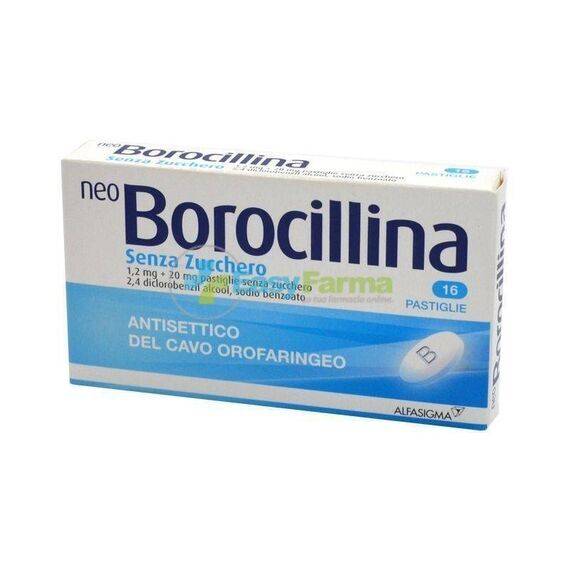 Neo Borocillina Senza Zucchero Antisettico del Cavo Orofaringeo 16 Pastiglie | Acquista Online su Farmaclick