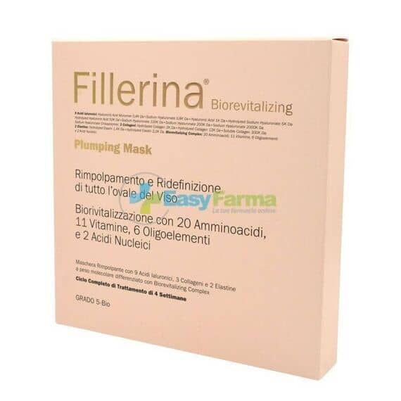 Fillerina Plumping Mask Biorevitalizing Grado 5 Bio 4 Maschere Monouso 100 Ml | Acquista Online su Farmaclick