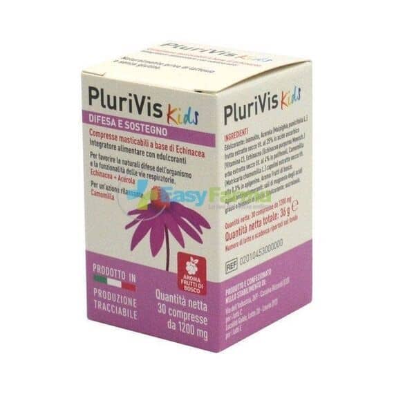Plurivis Kids Benessere del Respiro Integratore Alimentare Difesa e Sostegno 30 Compresse Masticabili Aroma Frutti di Bosco | Acquista Online su Farmaclick