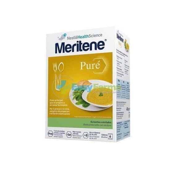 Meritene Purã© Supplemento Nutrizionale Multivitaminico e Iperproteico Gusto Prosciutto con Verdure 6 Bustine | Acquista Online su Farmaclick