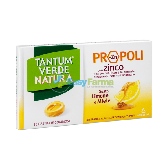 Tantum Verde Natura Propoli Limone e Miele 15 Pastiglie Gommose [scade 07/2020] | Acquista Online su Farmaclick