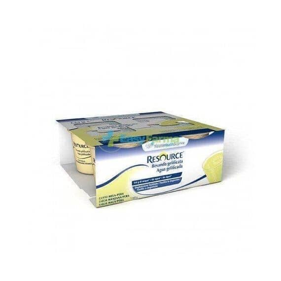 Resource Acqua + Gelificata Supplemento Alimentare Dissetante e Idratante Gusto Mela e Pera 4x125 Ml | Acquista Online su Farmaclick