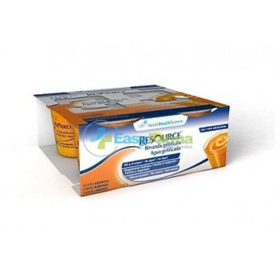 Resource Acqua + Gelificata Supplemento Alimentare Dissetante e Idratante Gusto Arancia 4x125 Ml | Acquista Online su Farmaclick