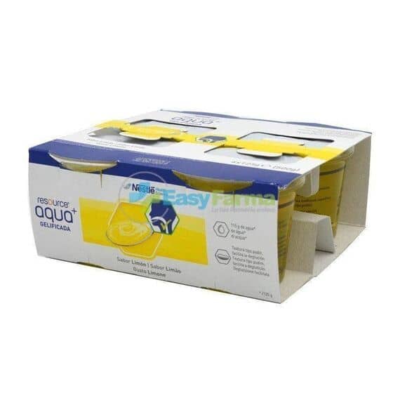 Resource Acqua + Gelificata Supplemento Alimentare Dissetante e Idratante Gusto Limone 4x125 Ml | Acquista Online su Farmaclick