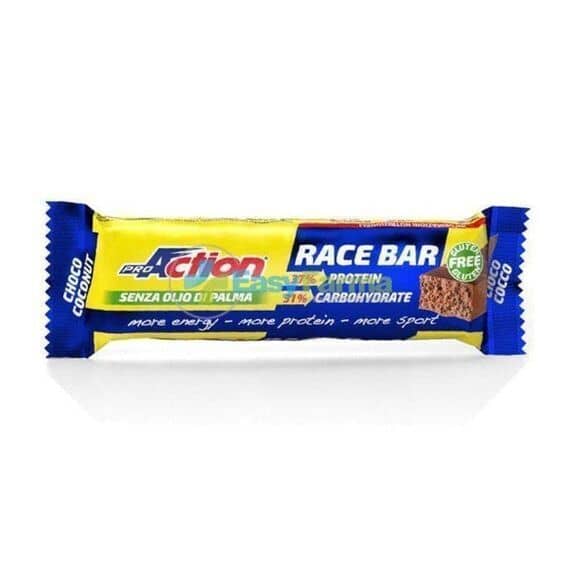 Proaction Race Bar Barretta Energetica con 37% di Proteine Gusto Ciocco Cocco 50 G | Acquista Online su Farmaclick