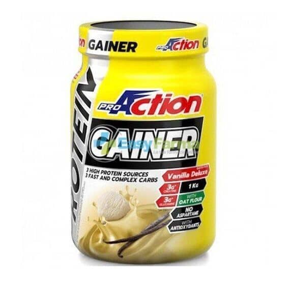 Proaction Protein Gainer Integratore di Proteine Carboidrati Creatina Glutammina e Vitamine Gusto Vaniglia Deluxe 1000 G | Acquista Online su Farmaclick