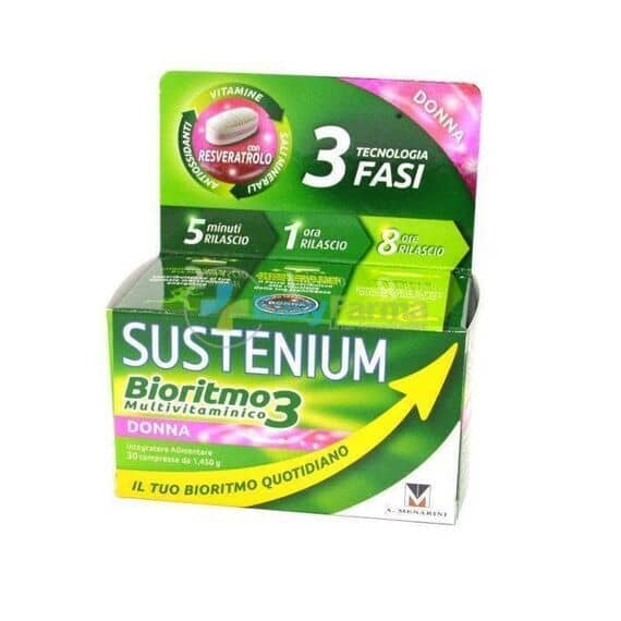 Sustenium Bioritmo 3 Multivitaminico Donna Integratore 30 Compresse | Acquista Online su Farmaclick