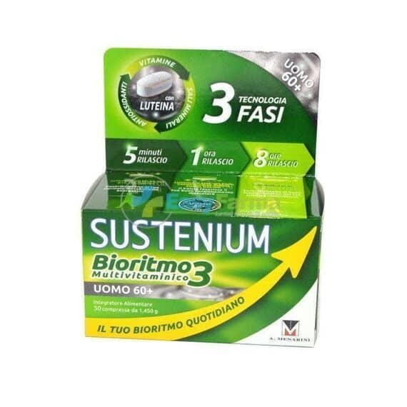 Sustenium Bioritmo 3 Multivitaminico Uomo 60+ Integratore Alimentare 30 Compresse | Acquista Online su Farmaclick