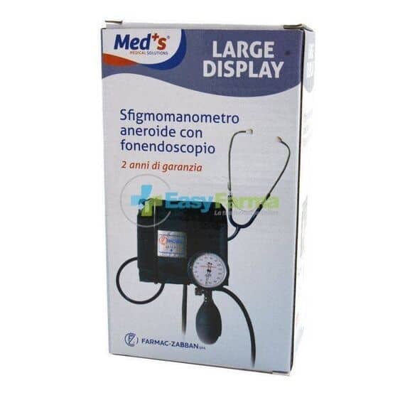 Med's Large Display Sfigmomanometro Aneroide con Fonendoscopio Misuratore di Pressione da Braccio Manuale | Acquista Online su Farmaclick