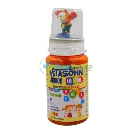 Vitasohn Junior Fruttine Integratore Alimentare Multivitaminico per Bambini Gusto Limone Arancia e Fragola 60 Caramelle Gelã©es | Acquista Online su Farmaclick