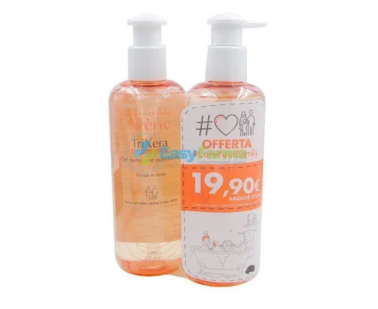 Avene Trixera Nutri-Fluid Reiniger Gesicht Und Körper 400 Ml + 400 Ml Love You Family Angebot