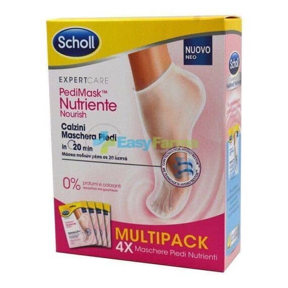 Scholl Pedimask Maschera Piedi Nutriente 0% Profumi e Coloranti, 4 Paia di Maschere Piedi | Acquista Online su Farmaclick