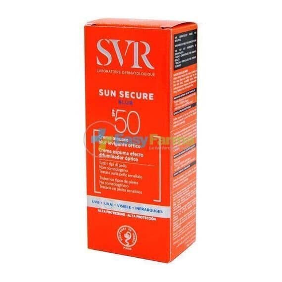 Svr Sun Secure Blur Crema Mousse Levigante Ottico Spf 50 per Tutti i Tipi di Pelle 50 Ml | Acquista Online su Farmaclick