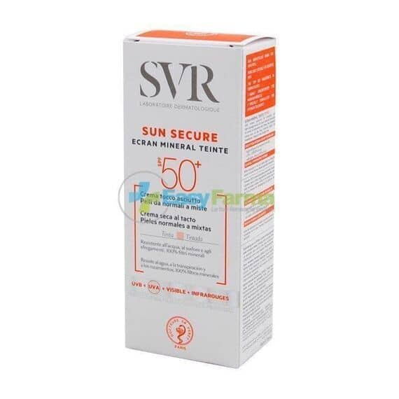 Svr Sun Secure Ecran Mineral Teinte Crema Tocco Asciutto Spf 50 Pelle Normale e Mista 60 Gr | Acquista Online su Farmaclick