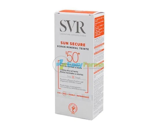 SVR Sun Secure Getönte Mineralische Trockene Berührung Creme LSF 50 Normale Und Mischhaut 60 g