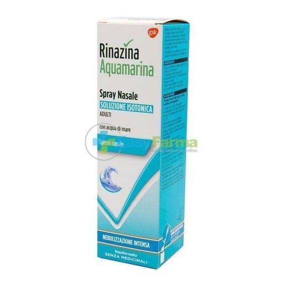 Rinazina Aquamarina Spray Nasale Soluzione Isotonica Adulti 100 Ml Nebulizzazione Intensa | Acquista Online su Farmaclick