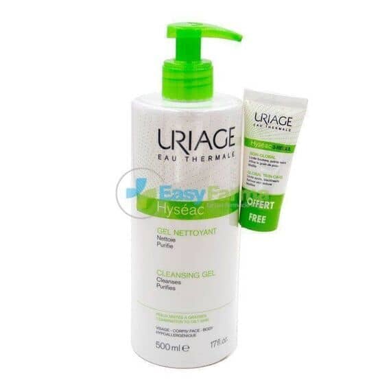 Uriage Hyseac Gel Detergente Pelle Grassa 500 Ml + Hyseac 3 Regular 15 Ml in Omaggio | Acquista Online su Farmaclick