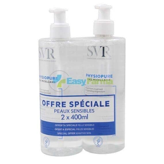 Svr Physiopure Eau Micellaire Acqua Micellare Purezza e Delicatezza Pelle Sensibile 2 X 400 Ml | Acquista Online su Farmaclick