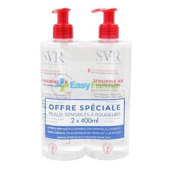 Svr Sensifine Ar Eau Micellare Acqua Micellare Struccante Lenitiva Anti Rossore Pelle Sensibile con Tendenza Alla Rosacea 2 X 400 Ml | Acquista Online su Farmaclick