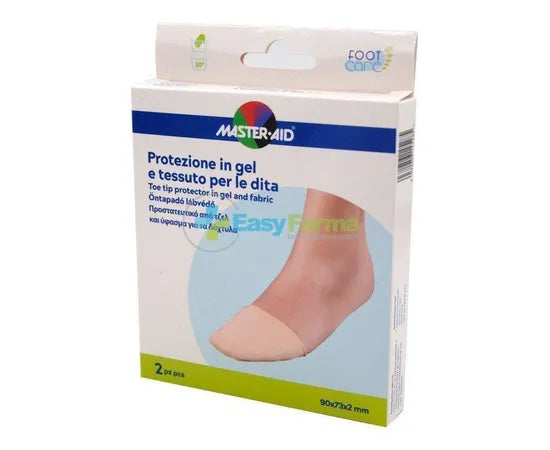 Master Aid Foot Care Protezione In Gel E Tessuto Per Le Dita Dei Piedi 2 Protezioni 90X73X2Mm