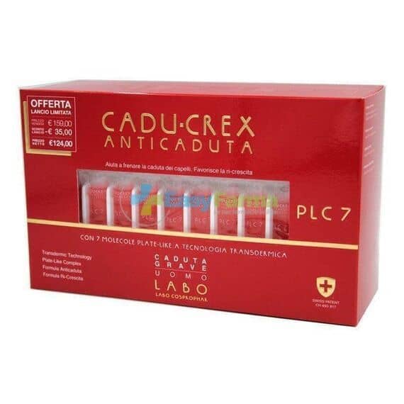 Labo Cadu Crex Anticaduta e Ricrescita Plc 7 Caduta Grave Uomo 40 Fiale | Acquista Online su Farmaclick