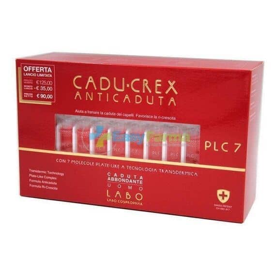 Labo Cadu Crex Anticaduta e Ricrescita Plc 7 Caduta Abbondante Uomo 40 Fiale | Acquista Online su Farmaclick