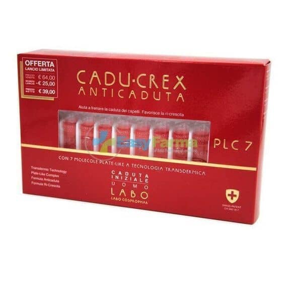Cadu-crex Plc7 Anticaduta Ri-crescita Caduta Iniziale Uomo 20 Fiale 3,5 Ml | Acquista Online su Farmaclick