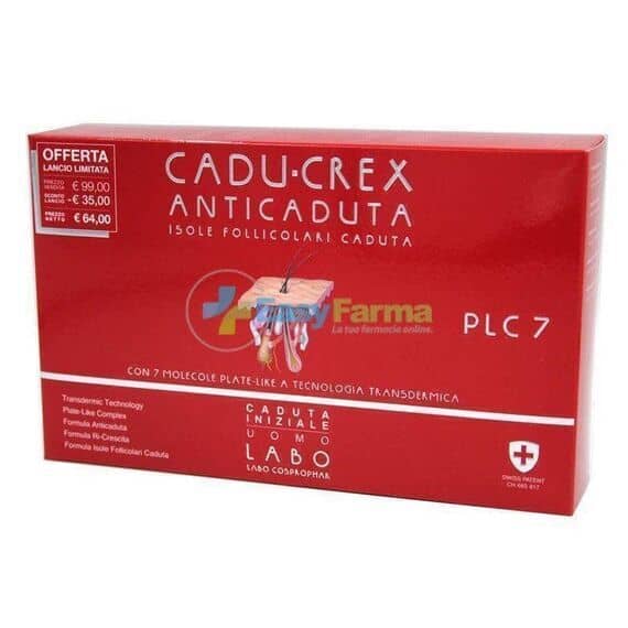 Cadu-crex Plc7 Anticaduta Isole Follicolari Caduta Inizialeuomo 20 Fiale 3,5 Ml | Acquista Online su Farmaclick