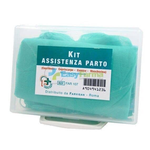 Kit Assistenza Al Parto Abbigliamento Protettivo con Camice+ Mascherina Chirurgica + Cuffia Monouso + Copriscarpe | Acquista Online su Farmaclick