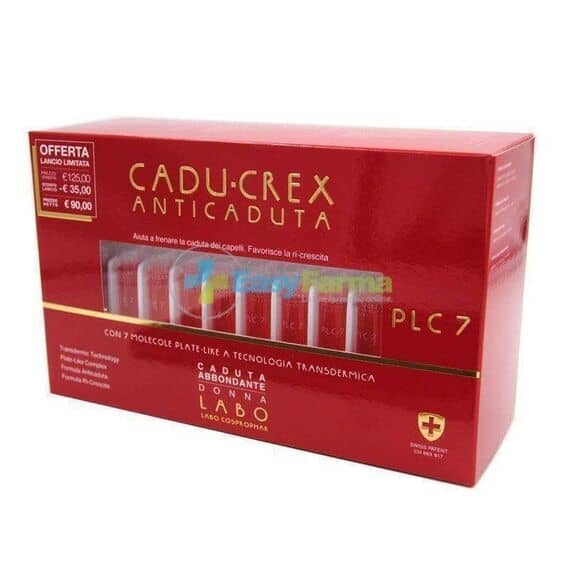 Labo Cadu Crex Anticaduta e Ricrescita Plc 7 Caduta Abbondante Donna 40 Fiale | Acquista Online su Farmaclick