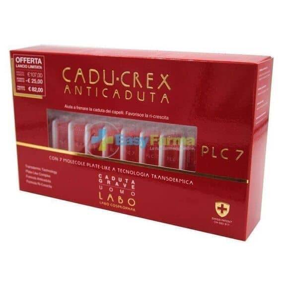 Cadu-crex Plc7 Anticaduta Ri-crescita Caduta Grave Uomo 20 Fiale 3,5 Ml | Acquista Online su Farmaclick