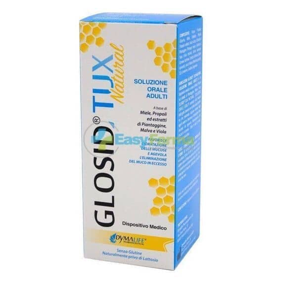 Glosid Tux Natural a Base di Miele Propoli Ed Estratti di Piantaggine Malva e Viola Senza Glutine Privo di Lattosio Soluzione Orale Adulti 190 Ml | Acquista Online su Farmaclick