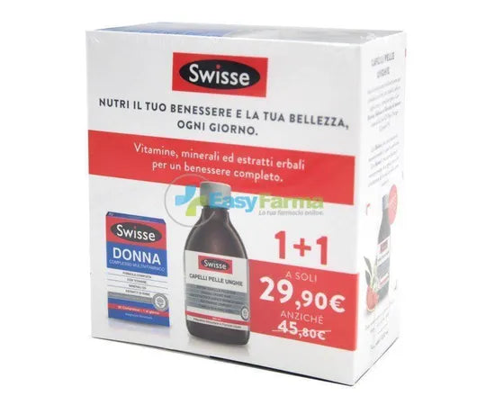 Swisse Frauen Bipack Multivitamin-Komplex 30 Tabletten + Swisse Ultiboost Haare Haut Nägel 300 ml