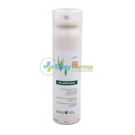 Klorane Shampoo Secco Al Latte D' Avena Extra Delicato Capelli Castani e Bruni 150 Ml | Acquista Online su Farmaclick