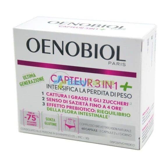 Oenobiol Capteur 3 in 1+ Integratore Alimentare per la Perdita di Peso 60 Capsule | Acquista Online su Farmaclick