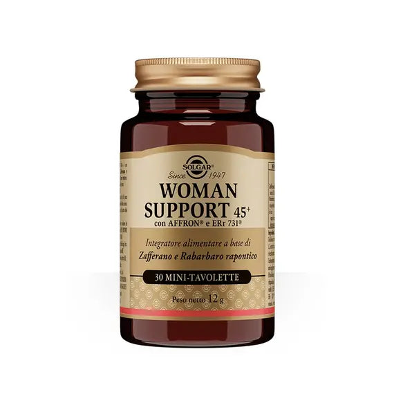 Solgar Woman Support 45+ Integratore Alimentare con Zafferano e Rabarbaro 30 Mini Tavolette | Acquista Online su Farmaclick