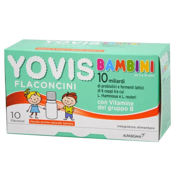 Yovis Bambini Integratore di Fermenti Lattici 10 Flaconcini Aroma Banana | Acquista Online su Farmaclick