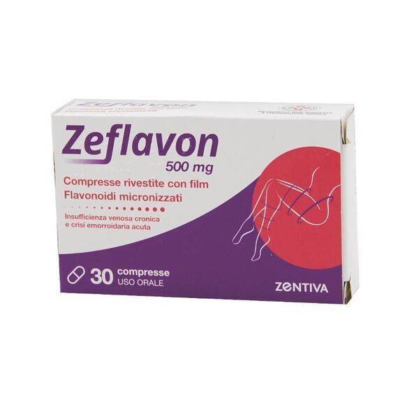 Zentiva Zeflavon 500 Mg per Insufficienza Venosa 30 Compresse | Acquista Online su Farmaclick